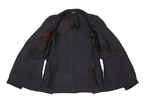 コムデギャルソン オムドゥCOMME des GARCONS HOMME DEUX ポリ製品染めストライプジャケット 紺XS K-153098_013