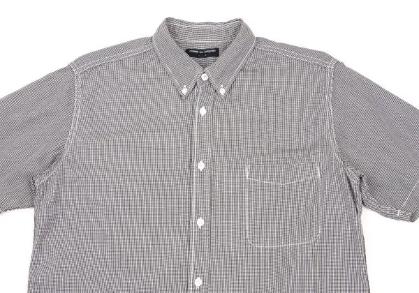 COMME des GARCONS HOMME Pin Check Short Sleeve Button Down Shirt K-153101_002