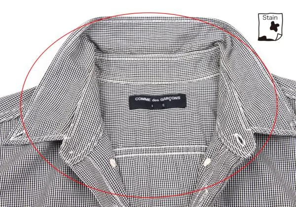 COMME des GARCONS HOMME Pin Check Short Sleeve Button Down Shirt K-153101_004