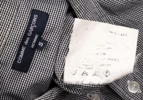 COMME des GARCONS HOMME Pin Check Short Sleeve Button Down Shirt K-153101_012