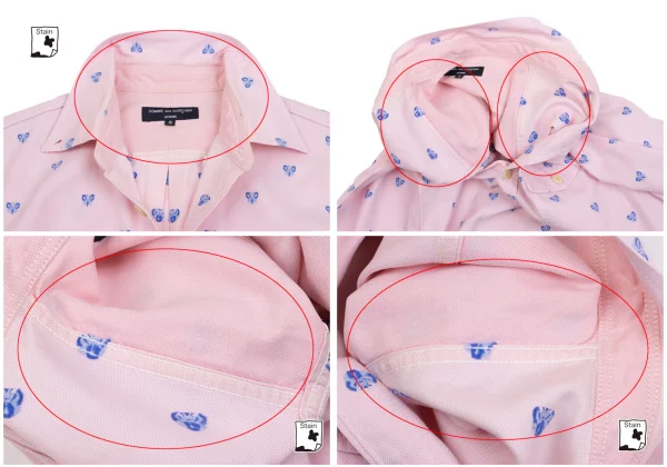 COMME des GARCONS HOMME Butterfly Embroidery Long Sleeve Shirt K-153103_003