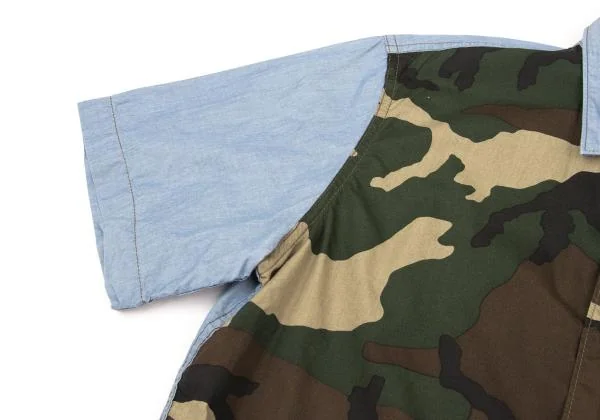 COMME des GARCONS HOMME Camo Switching Short Sleeve Shirt K-153105_006
