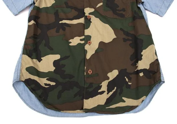 COMME des GARCONS HOMME Camo Switching Short Sleeve Shirt K-153105_007
