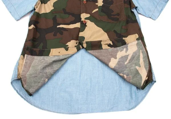 COMME des GARCONS HOMME Camo Switching Short Sleeve Shirt K-153105_008