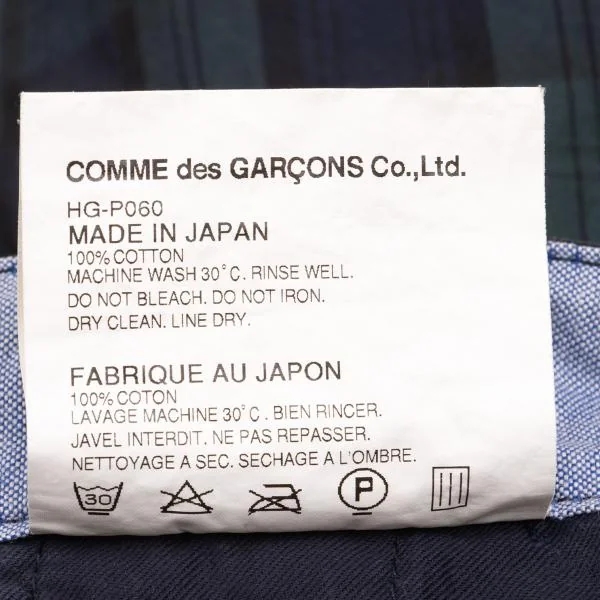 COMME des GARCONS HOMME Washed Checker Shorts K-153108_012