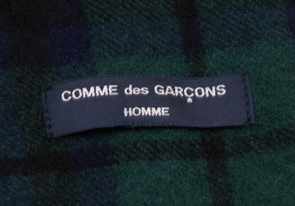 コムデギャルソン オムCOMME des GARCONS HOMME チェックマフラー 緑紺他 K-153110_006