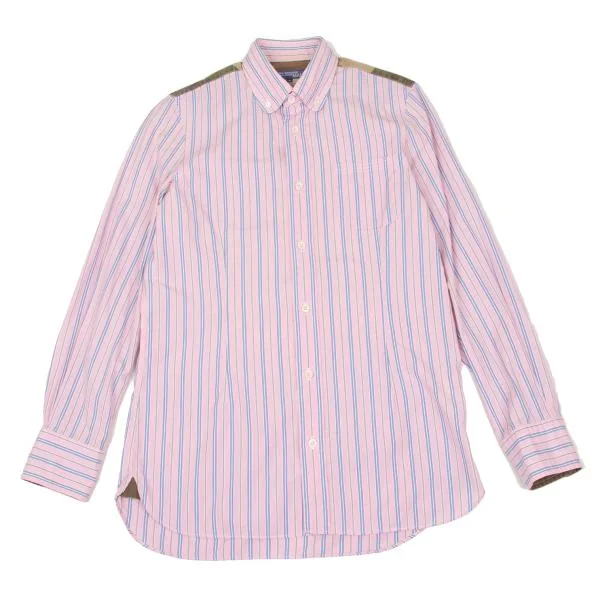 JUNYA WATANABE MAN COMME des GARCONS Camouflage Yoke Striped Shirt Pink S K-153119_001