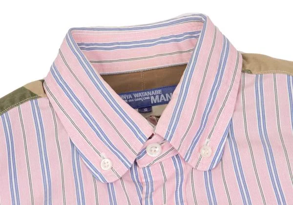 JUNYA WATANABE MAN COMME des GARCONS Camouflage Yoke Striped Shirt K-153119_003