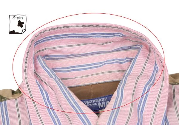 JUNYA WATANABE MAN COMME des GARCONS Camouflage Yoke Striped Shirt K-153119_005