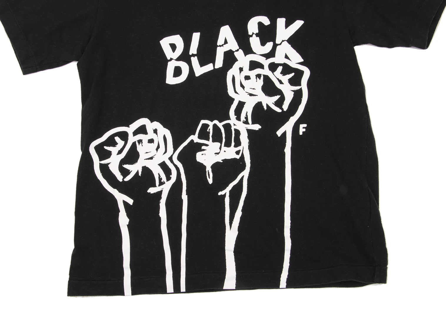 BLACK COMME des GARÇONS リッププリント Tシャツ S ブラックコムデギャルソンBLACK COMME des GARCONS クラックロゴ