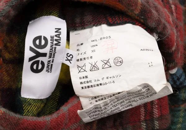 eYe JUNYA WATANABE MAN Wool Fulling Switching Check Shirt K-153129_018