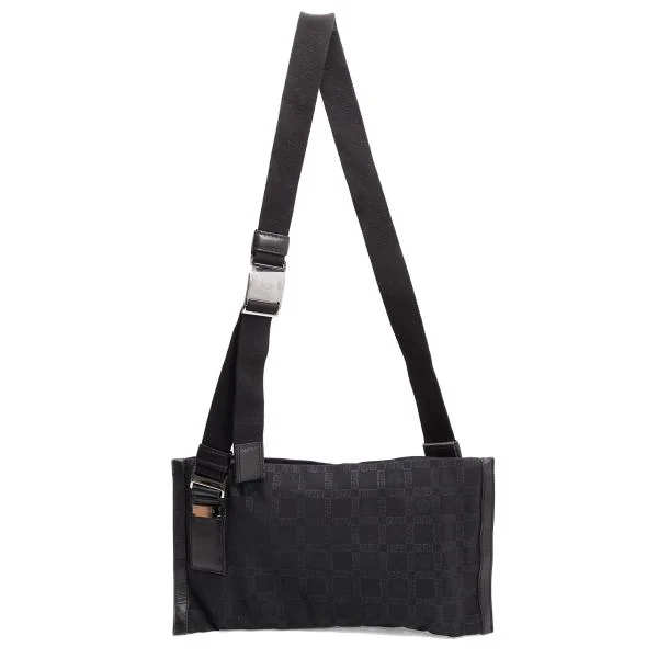 ヴェルサーチVERSACE メデューサプリントレザーコンビショルダーバッグ 黒 K-153135_002