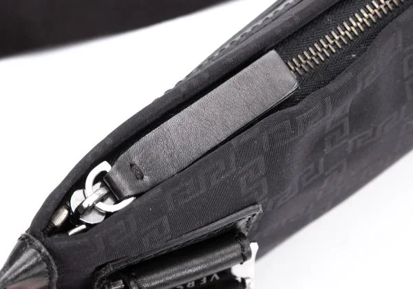 ヴェルサーチVERSACE メデューサプリントレザーコンビショルダーバッグ 黒 K-153135_015