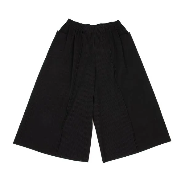 ISSEY MIYAKE me Fine Knit Pleated Wide Pants Black Free K-153139_001