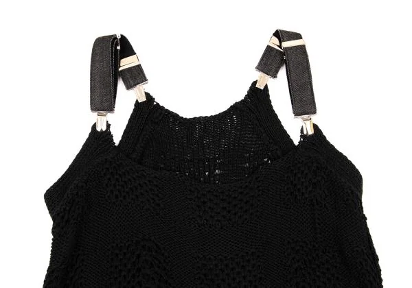 Y's Suspender Shoulder Check Weave Knit Camisole K-153147_003