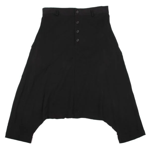 Y's Cotton Dropped Crotch Pants Black 2 K-153151_001