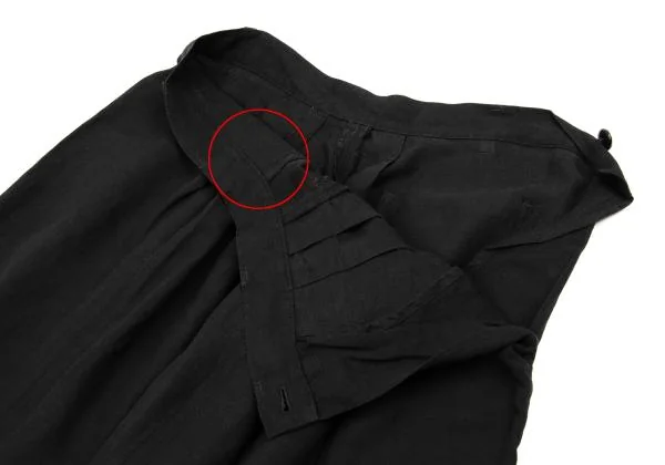 Y's Tencel Linen Tuck Dropped Crotch Pants K-153153_004