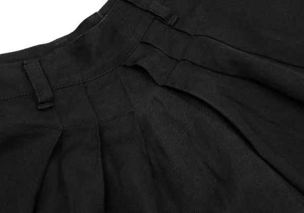 Y's Tencel Linen Tuck Dropped Crotch Pants K-153153_006