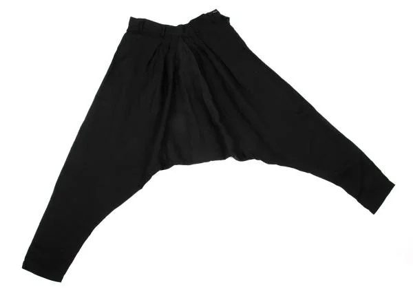 Y's Tencel Linen Tuck Dropped Crotch Pants K-153153_007