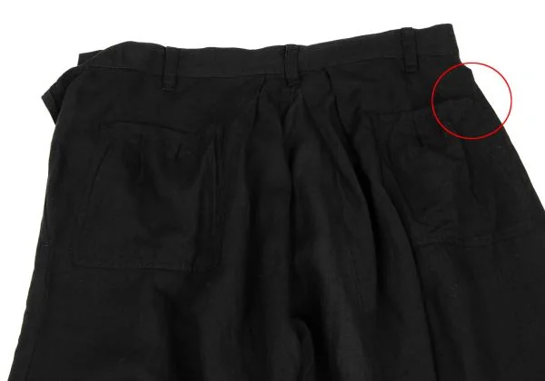 Y's Tencel Linen Tuck Dropped Crotch Pants K-153153_011