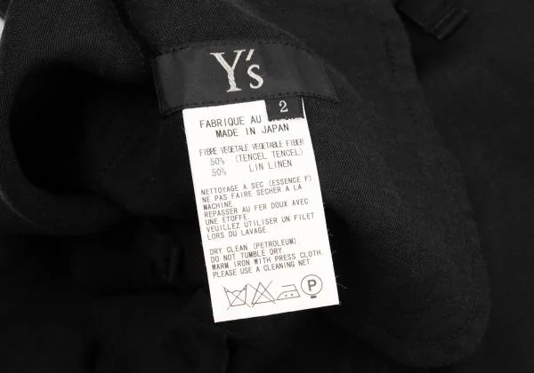 Y's Tencel Linen Tuck Dropped Crotch Pants K-153153_014