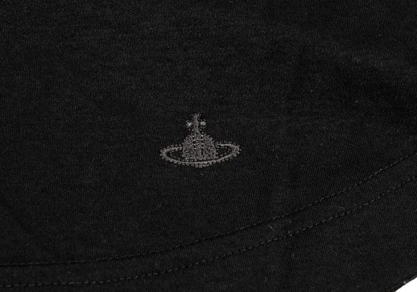 ヴィヴィアンウエストウッド レッドレーベルVivienne Westwood Red Label オーブ刺繍リボンギャザーカットソー 黒2 K-153158_012