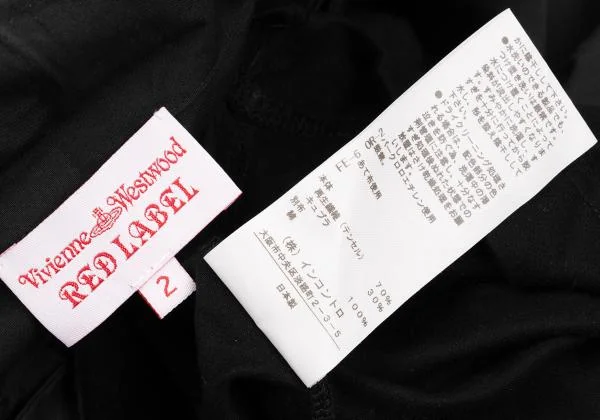 ヴィヴィアンウエストウッド レッドレーベルVivienne Westwood Red Label オーブ刺繍リボンギャザーカットソー 黒2 K-153158_017