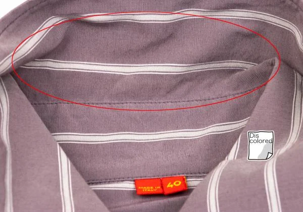 ヴィヴィアンウエストウッド レッドレーベルVivienne Westwood Red Label 変形ストライプロングシャツ 紫40 K-153159_004