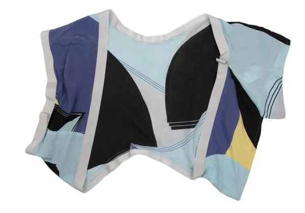 Yohji Yamamoto FEMME Silk Printed Tape Design Bolero K-153196_002