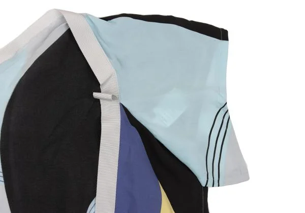 Yohji Yamamoto FEMME Silk Printed Tape Design Bolero K-153196_004