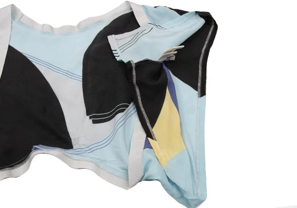 Yohji Yamamoto FEMME Silk Printed Tape Design Bolero K-153196_005