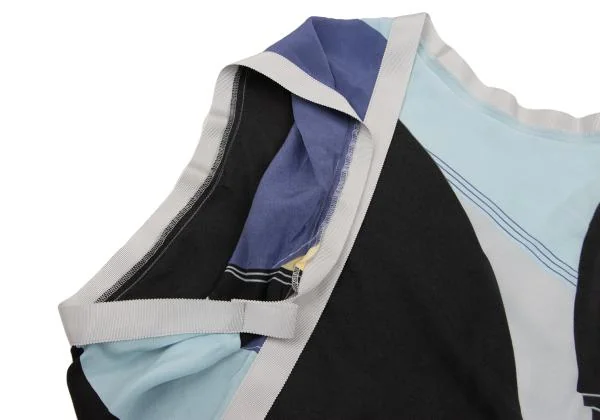 Yohji Yamamoto FEMME Silk Printed Tape Design Bolero K-153196_006