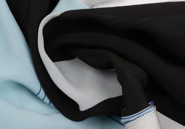 Yohji Yamamoto FEMME Silk Printed Tape Design Bolero K-153196_011