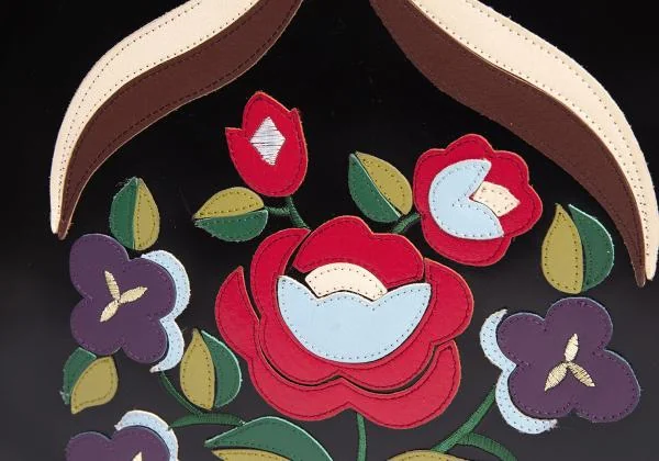 KEITA MARUYAMA Floral patched Leather Tote Bag K-153205_004