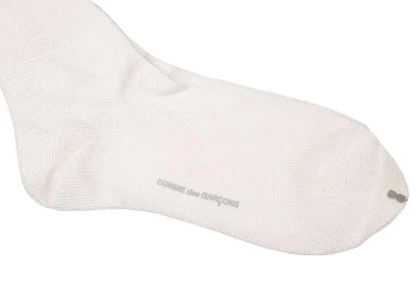 新品!コムデギャルソンCOMME des GARCONS リブローゲージソックス オフ K-153269_003