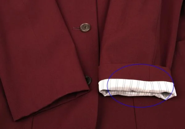 ポールスミスPaul Smith ウールギャバパッチポケットノーカラージャケット  赤40 K-153280_008
