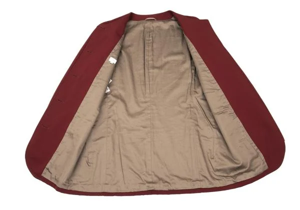 ポールスミスPaul Smith ウールギャバパッチポケットノーカラージャケット  赤40 K-153280_012