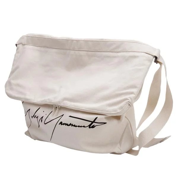 ヨウジヤマモトYohji Yamamoto シグニチャーロゴショルダーオリジナルバッグ 生成り K-153342_001