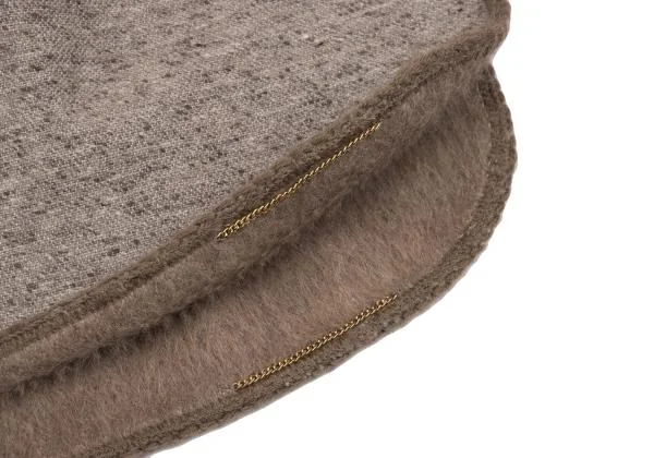 フェンディFENDI ダブルフェイスツィードスカート ベージュ44 K-153367_009