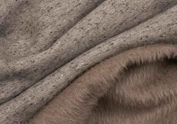 フェンディFENDI ダブルフェイスツィードスカート ベージュ44 K-153367_011