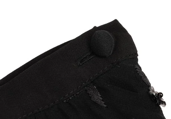 フェンディFENDI フラワー装飾デザインスカート 黒44 K-153378_005