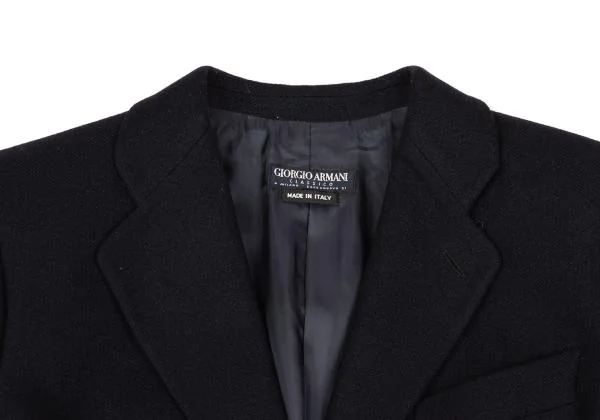 ジョルジオ アルマーニGIORGIO ARMANI カシミア3Bテーラードジャケット 紺42 K-153379_004