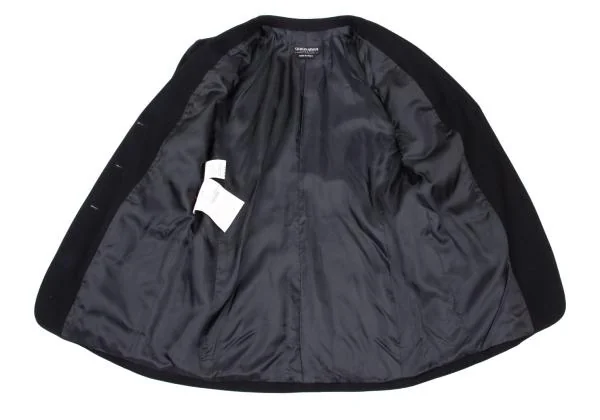 ジョルジオ アルマーニGIORGIO ARMANI カシミア3Bテーラードジャケット 紺42 K-153379_011