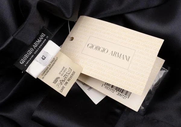 ジョルジオ アルマーニGIORGIO ARMANI シルクシャツジャケット 黒42 K-153382_016