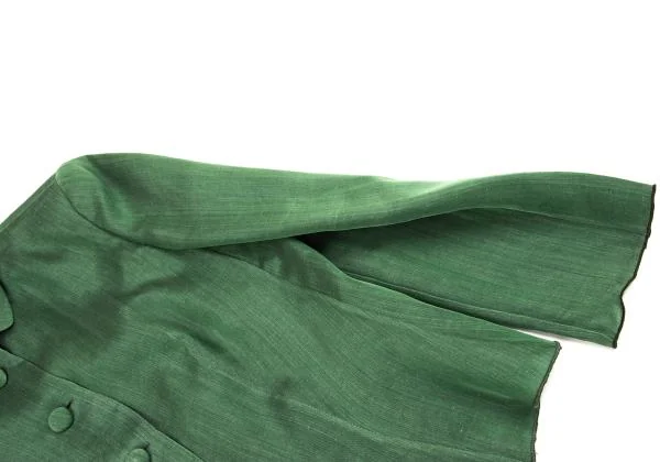 ジョルジオ アルマーニGIORGIO ARMANI シルクステンカラージャケット 緑44 K-153385_008