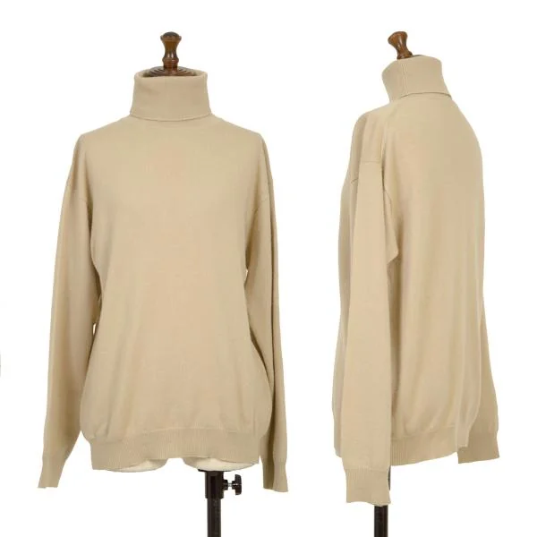 GIORGIO ARMANI Cashmere Roll-neck Knit Sweater Beige 40 K-153386_001