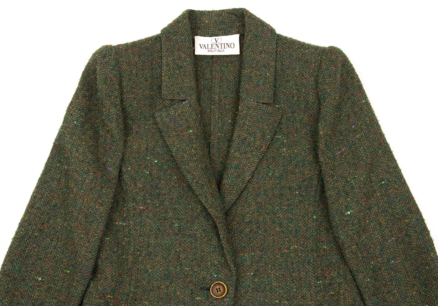 専用　VALENTINO ヴァレンティノ　ノーカラーツイードジャケット　40 VALENTINO ヴァレンティノ 22AW 1V3CIH348RC イタリア製 TWEED