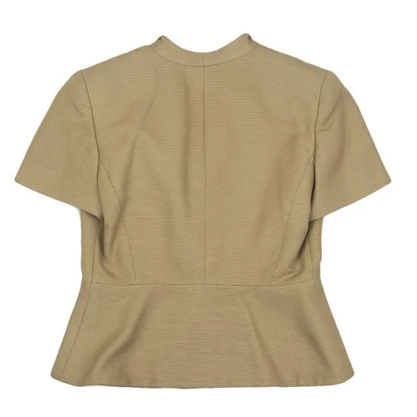 VALENTINO Cotton Canvas Metal Button Short Sleeve Jacket K-153396_009