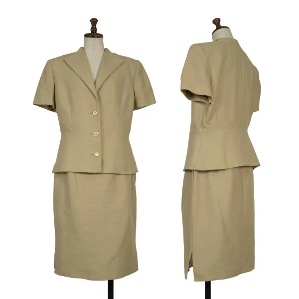 VALENTINO Cotton Canvas Metal Button Skirt K-153397_010