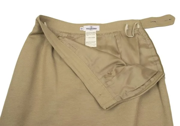 VALENTINO Cotton Canvas Metal Button Jacket & Skirt K-153398_014